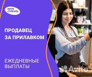 Продавец за прилавком, ежедневные выплаты