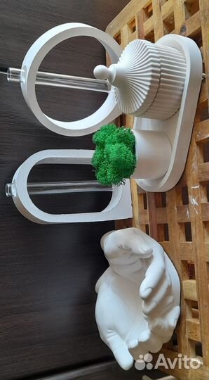 Изделия из гипса со стабилизированным мхом