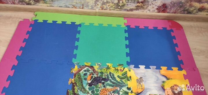 Мягкий пол ковер пазлами игровой