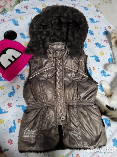 Меховая жилетка на 3-4 года