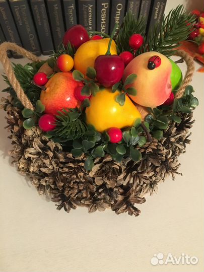 Осенняя поделка корзинка, ёжик