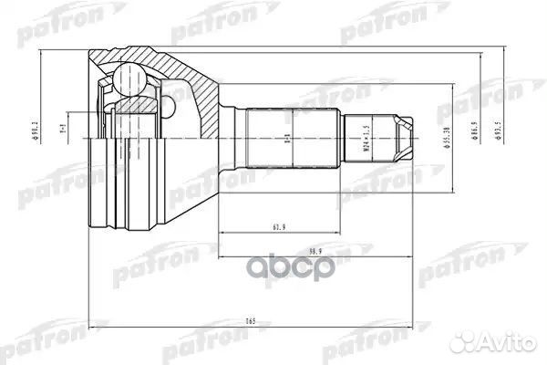 ШРУС наружный 28x55.4x32 chevrolet epica