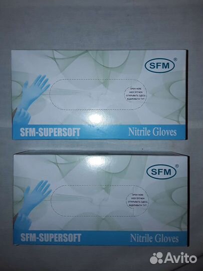 Перчатки нитриловые SFM 200 штук