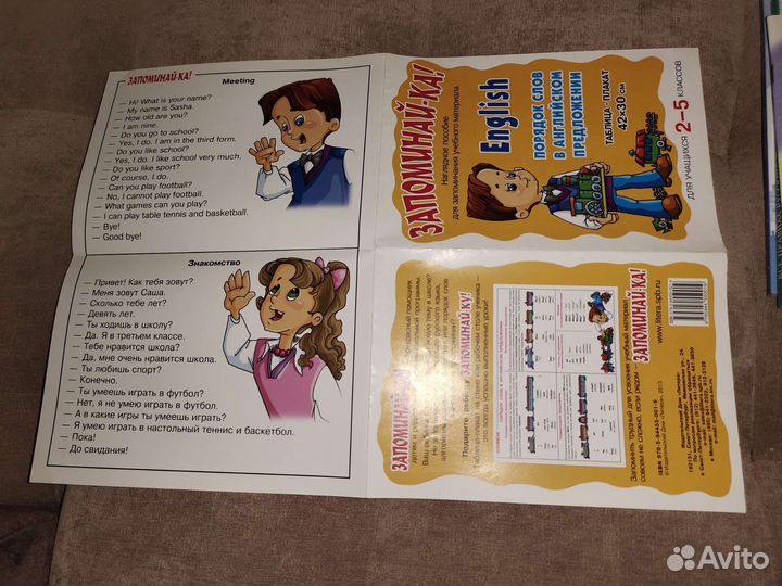 Плакат таблица по английскому языку