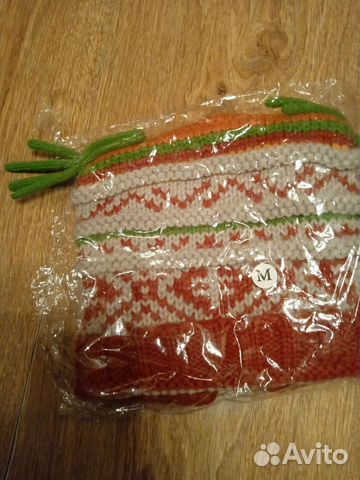 Детский комплект - шапочка и варежки,новые