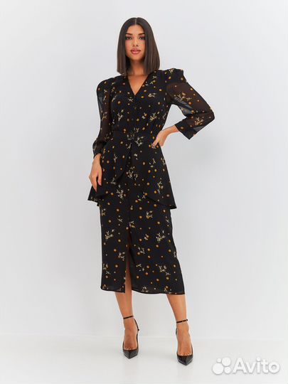 Платье черное миди Bestseller