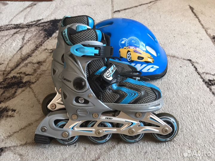 Роликовые коньки детские и шлем