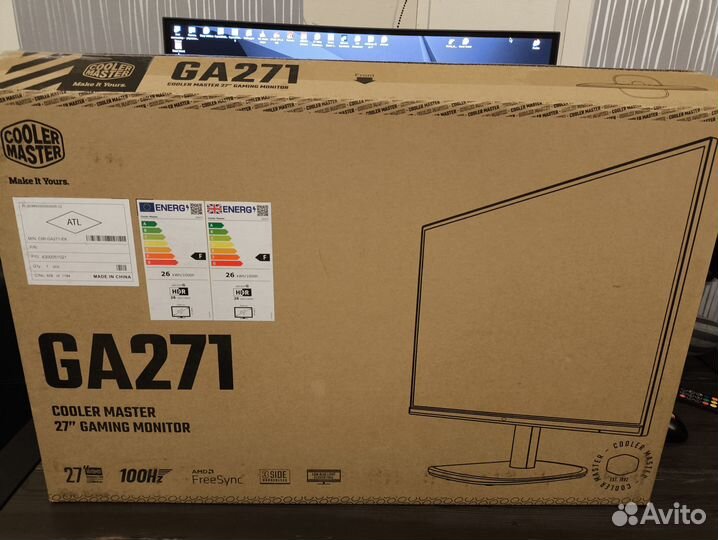 Монитор для компьютера Cooler Master 27 дюйма 2k 1