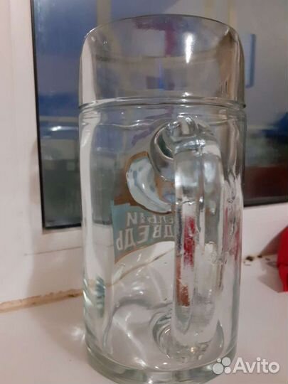 Пивная кружка 1 литр Austria Белый межведь