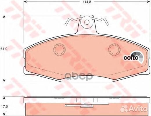 К-т дисков. тормоз. колодок GDB1280 TRW