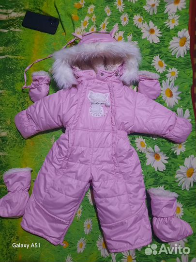 Зимний комбинезон для девочки 74