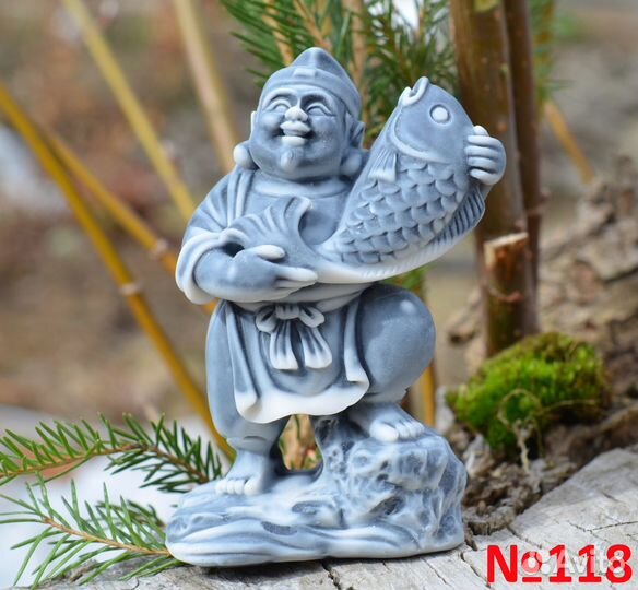 Статуэтка, Хотэй, Шоусин, Эбису, мрамор 6 видов