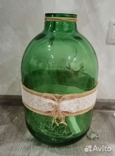 Ваза цветное стекло с подсветкой