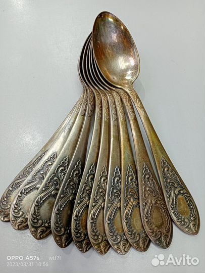 Набор. Ложки, вилки. Мельхиор