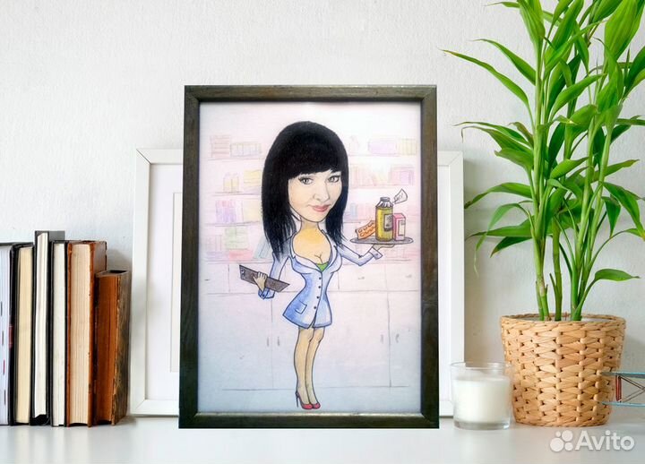 Шарж, Портрет с фото на заказ