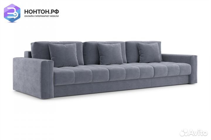 Диван тик-так Монарх 3-х местный темно-серый