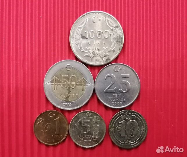 Набор монет Турции