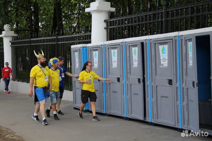 Туалетные кабины - биотуалеты с баком и без