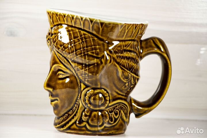 Винтажный керамический кувшинчик кружка