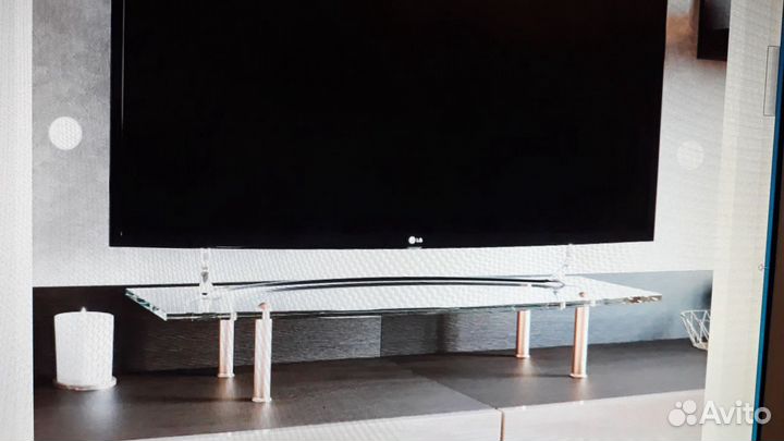 Поставка под телевизор стеклянная Лазурит