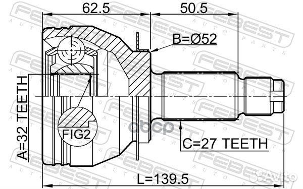Шрус 0810-B13MT 0810-B13MT Febest