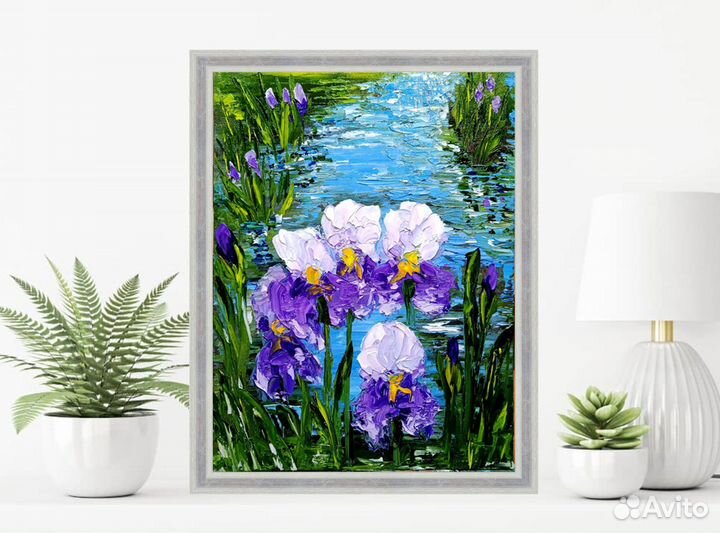 Картина маслом на холсте цветы