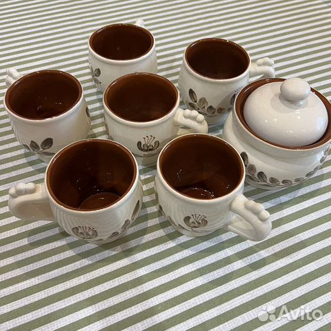 Набор кружек и сахарница СССР