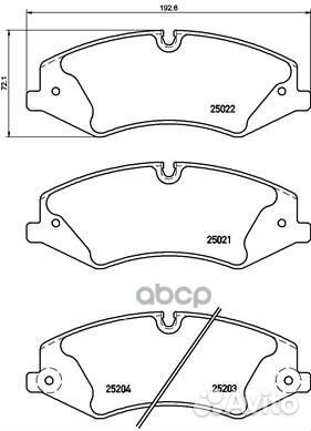 Колодки тормозные дисковые перед P44022 Brembo