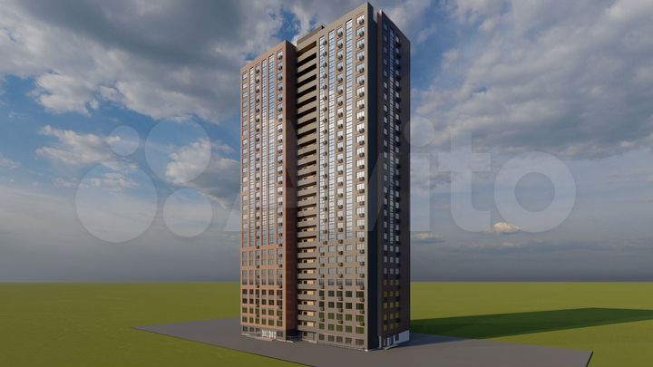Квартира-студия, 25,6 м², 6/6 эт.