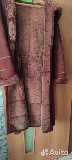 Дубленка натуральная женская 50 52 с капюшоном