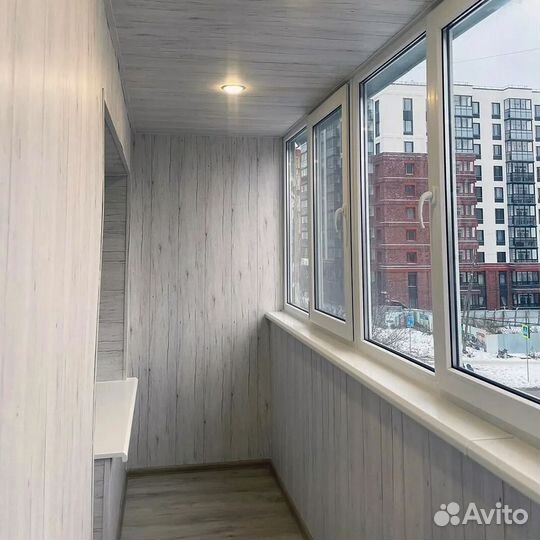 Отделка и остекление балконов в рассрочку