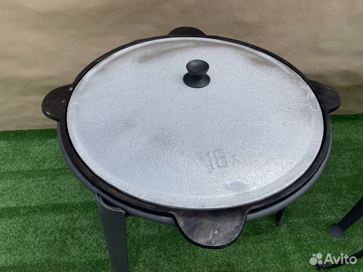 Тренога складная + Казан Чугунный (Комплект)