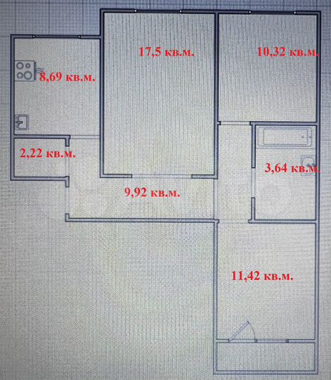 3-к. квартира, 63,8 м², 4/9 эт.