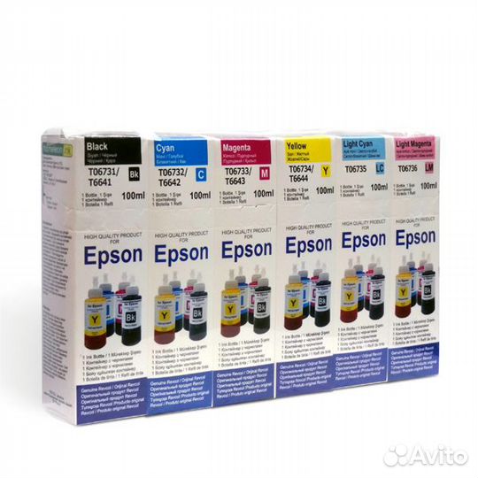 Чернила T673 T664 Revcol для Epson 4 - 6 цветов