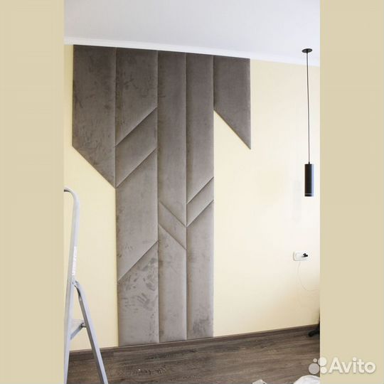 Мягкие стеновые панели в спальне