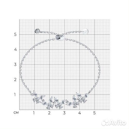 Браслет sokolov из серебра, 94051179, р.17