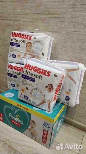 Новые подгузники трусики Хаггис элит софт, памперс