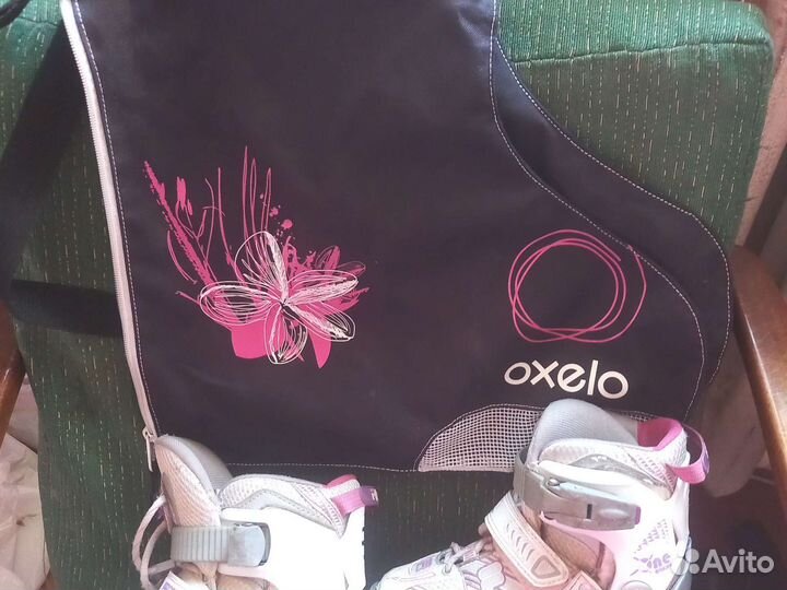 Роликовые коньки Fila 29-32 р,шлем, чехол, защита