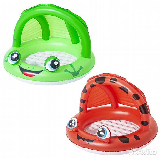 Бассейн детский с навесом от солнца, 97x66см