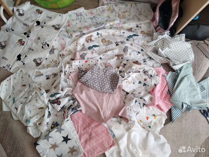 Отрезы ткани до 40 см сатин