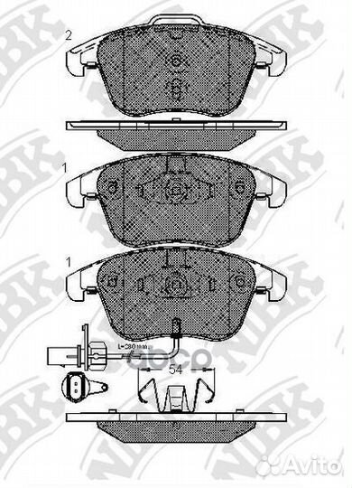 Колодки передние nibk PN0398W audi A4/A5 PN0398