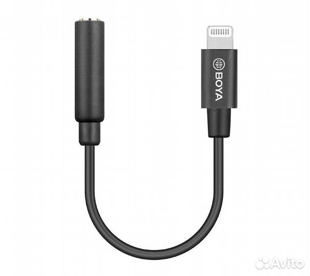 Переходник Boya BY-K3 3,5 мм с trrs (Мама) на Ligh