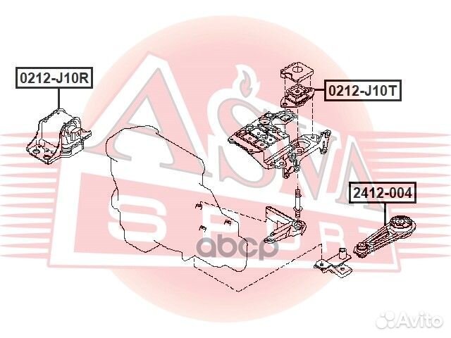 Опора двигателя 2412004 asva