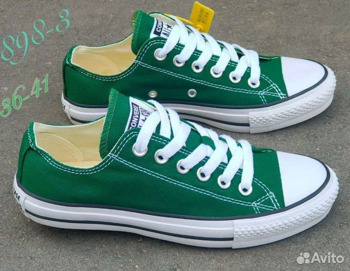 Кеды конверсы 36и38 размеры зеленый