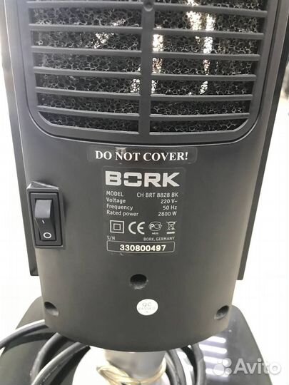 Тепловентилятор керамический Bork CH BRT 8828 BK