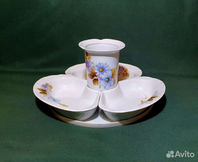 Менажница с вазой. Вербилки