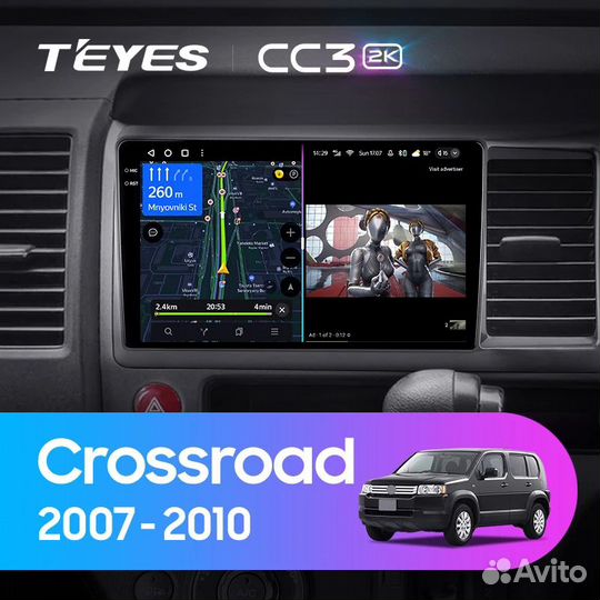 Магнитола для Honda Crossroad Teyes CC3 2k 4/64