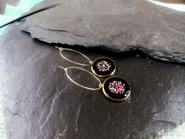 Золотые серьги кольца