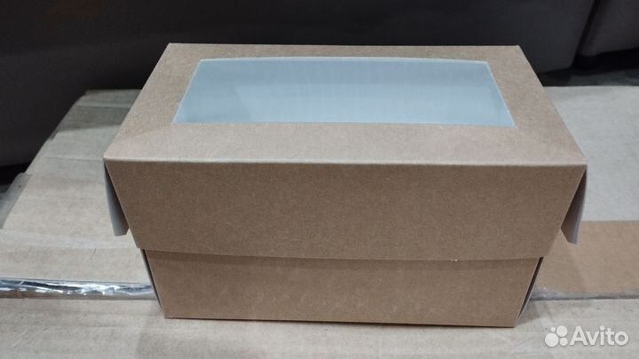 Крафт коробка с окном