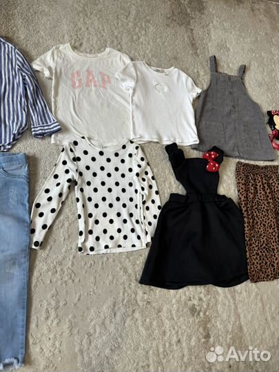 Вещи пакетом на девочку 104 110 zara hm gap